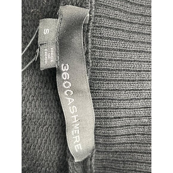 360Cashmere Women's Black Quarter-Zip Sweater Dress Small Pockets Long Sleeve - Picture 4 of 9